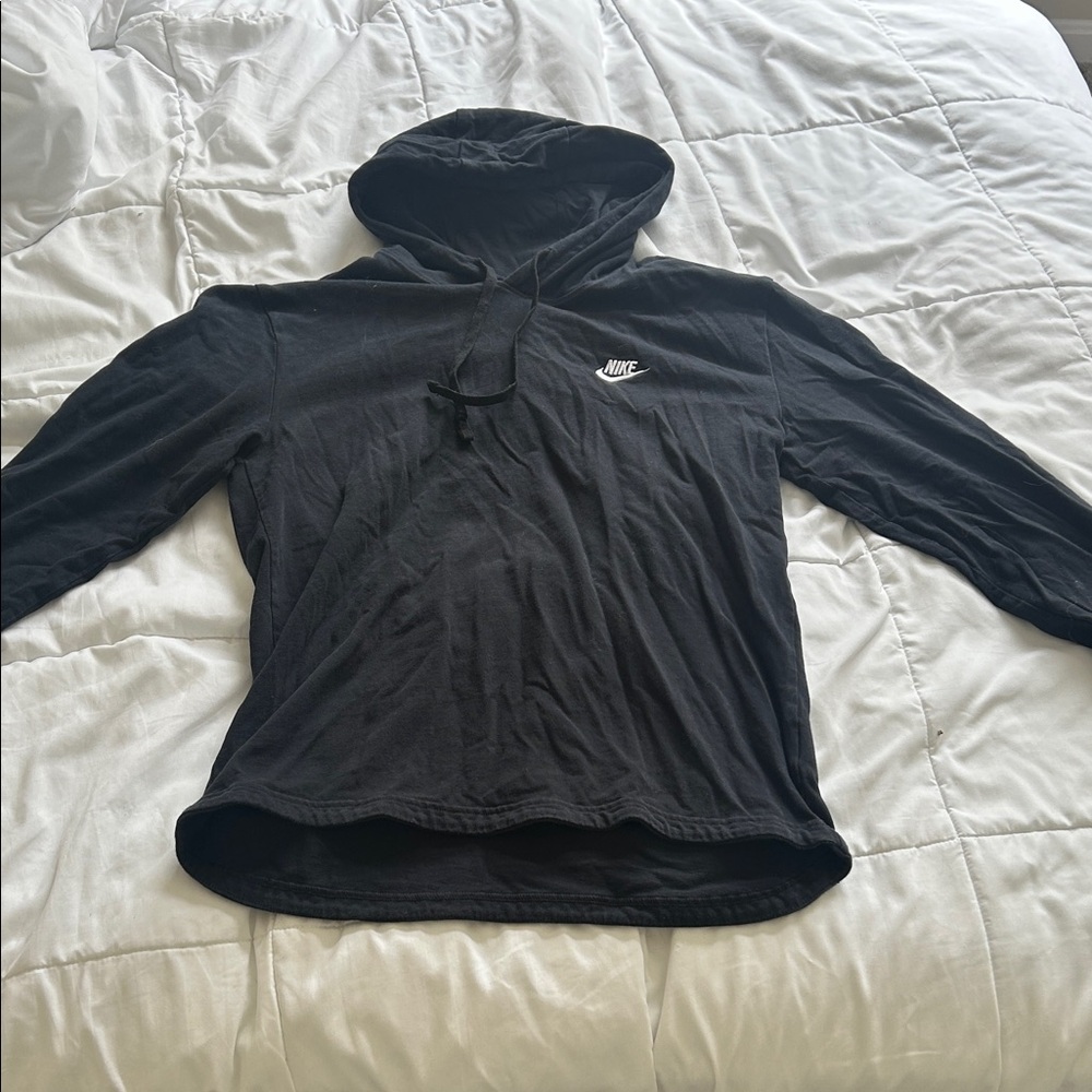 Nike Black Hoodie with Drawstring